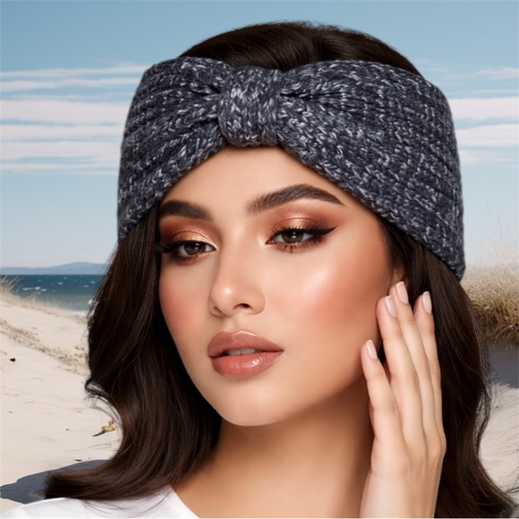 Handcrafted by Lola-TLC Accessories - 2 for $30 🆕Elegant Charcoal Hand  Knit Headband